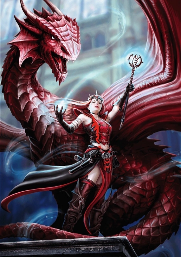 Puzzle TREFL Premium Plus Fantasy: Scharlachroter Magier 1000 Teile