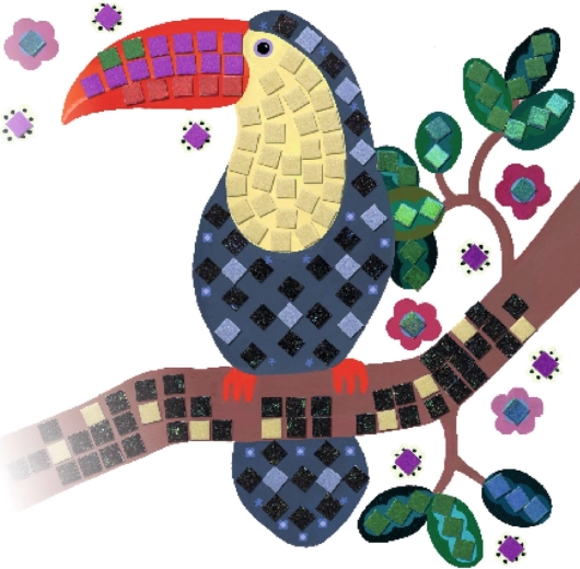 Bunte Vogelmotive