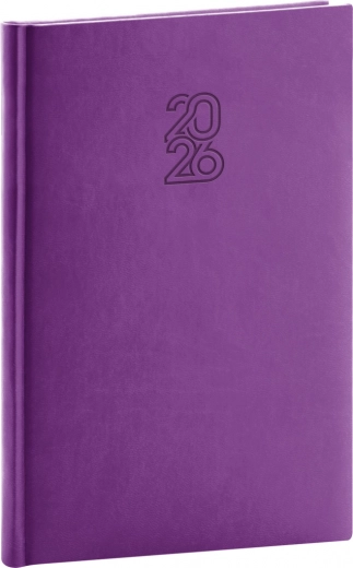 Wöchentlicher Planer NOTIQUE lila 2026, 15 x 21 cm
