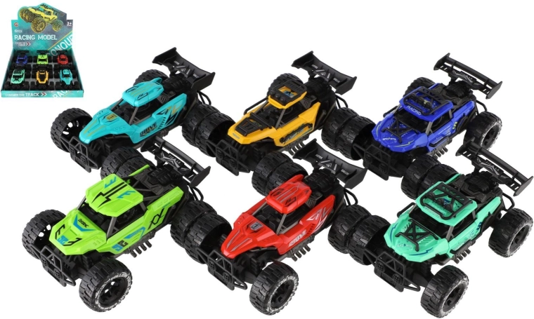Geländewagen Off-Road mit Schwungradantrieb 11 × 16 cm (6 Stk. im Display)