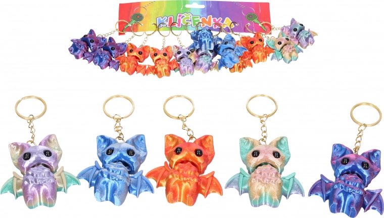 3D Fledermaus-Schlüsselanhänger