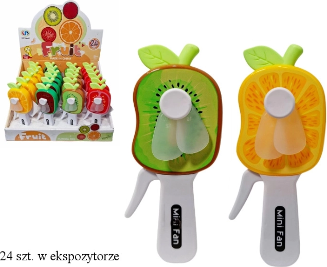 Kleiner Kunststoff-Ventilator in Obstform