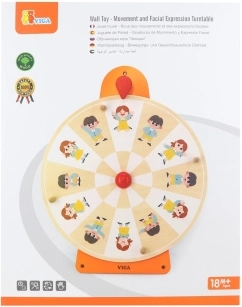 Viga Wandspiel – Emotionsrad aus Holz, FSC, Montessori