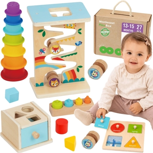 Montessori Lern-Sensorikbox 6-in-1 Woopie Green