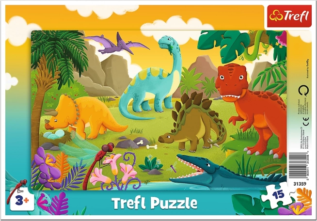 Puzzle Dinosaurier für Kinder 15 Teile