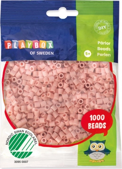 Bügelperlen PLAYBOX – pfirsichfarben und hautfarben, 1000 Stk.