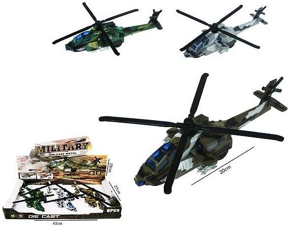 Militärhubschrauber 20 cm mit Licht und Sound