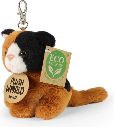 Plüsch-Schlüsselanhänger Katze ECO-FRIENDLY Plush World 9 cm