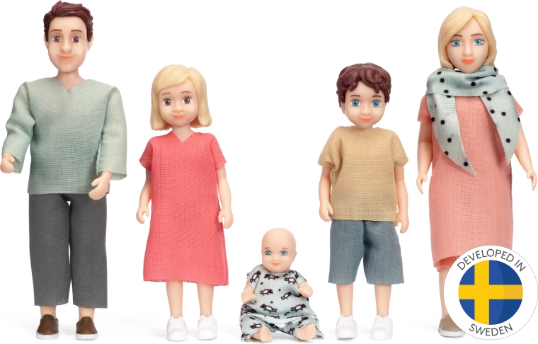 Puppen-Set für das Lundby-Puppenhaus Charlie