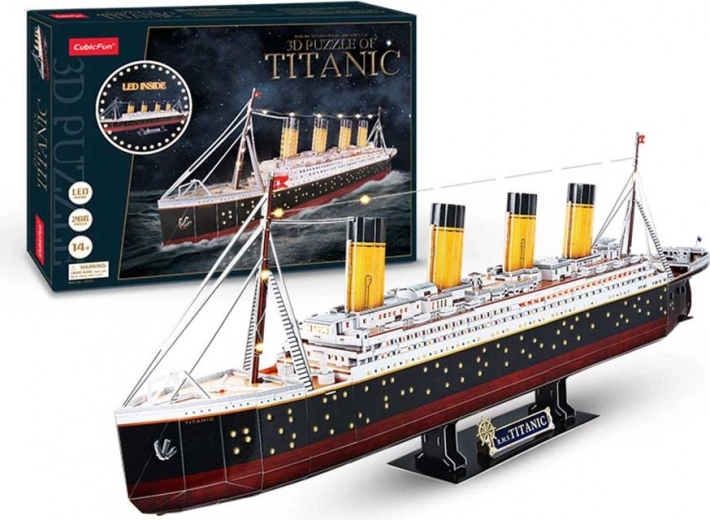 Leuchtendes 3D‑Puzzle Titanic, 266 Teile