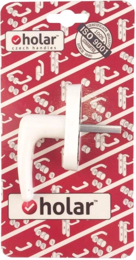 Fenster-Halbolive Klassik, weißer Kunststoffgriff mit Mikroventilation