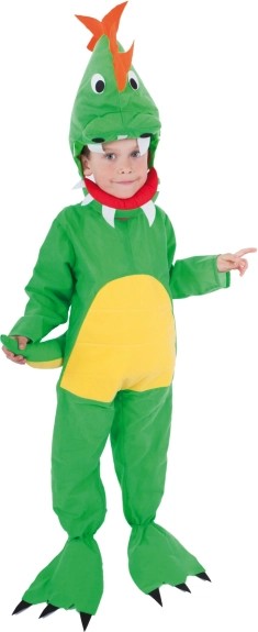 Kinderkostüm Dinosaurier mit Öko-Verpackung (Größe S, 4–6 Jahre)