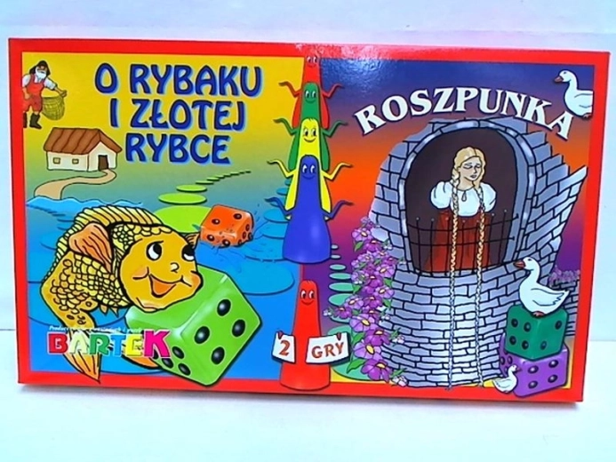 Gesellschaftsspiel 2 in 1: Goldfisch und Rapunzel