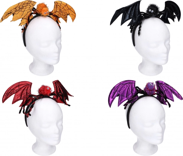 Karneval-Haarreif mit Ohren und Spinnendeko