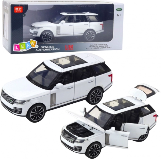 Metallmodell LAND ROVER Range Rover 1:32 weiß mit Licht und Sound