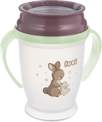 360°-Becher mit leuchtenden Griffen LOVI Night & Day 250 ml – für Mädchen