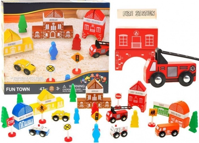 Holzbausatz Städtchen Feuerwehrstation