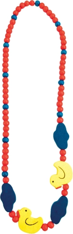 Halskette mit Entchen und Wölkchen 23 cm