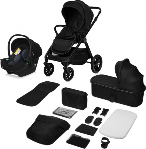 Lionelo Kombikinderwagen Layla 3-in-1 Schwarzer Onyx