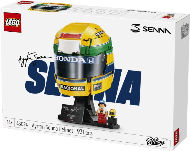 Minifigur von Ayrton Senna in der Packung