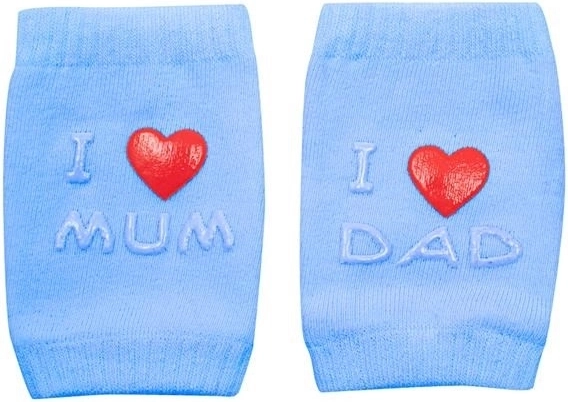 Kinder-Knieschoner mit ABS I Love Mum & Dad – blau