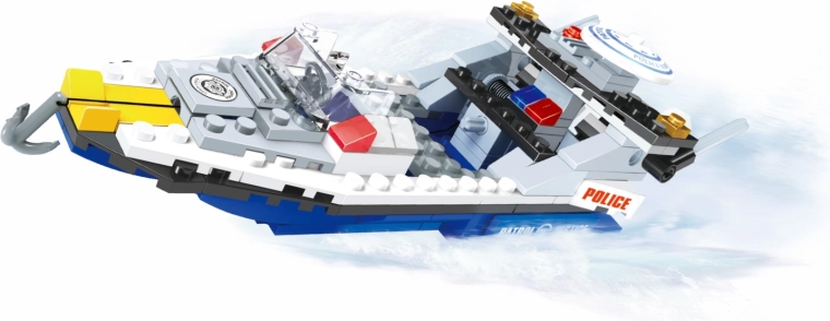 Kompatible Bausteine BLOXO Polizeiboot, 195 Teile