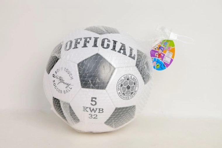 Schwarz-weißer Fußball Marienkäfer Beruška