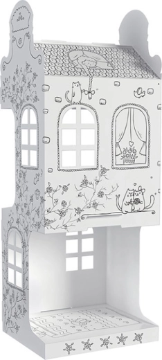 Papier-3D-Malbauschnitt – Katze – Rosa