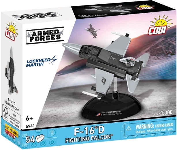 Cobi Armed Forces Jagdflugzeug Lockheed Martin F-16D Fighting Falcon 1:300 (54 Teile)