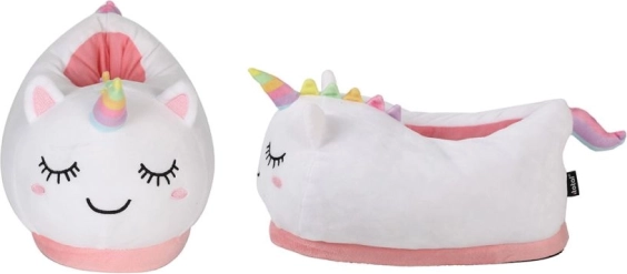 Plüsch-Hausschuhe Einhorn