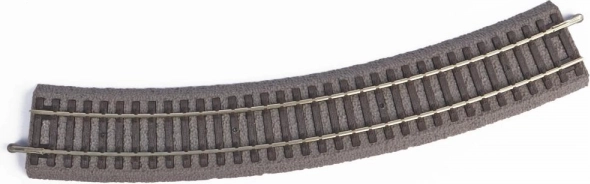 Piko gebogenes Gleis R3 mit Schotterbett