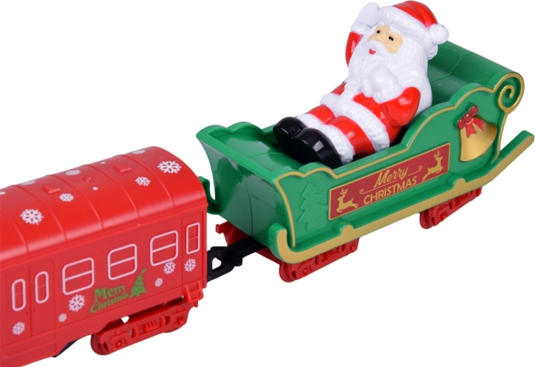 Stilvolle Waggons mit Weihnachtsmotiv