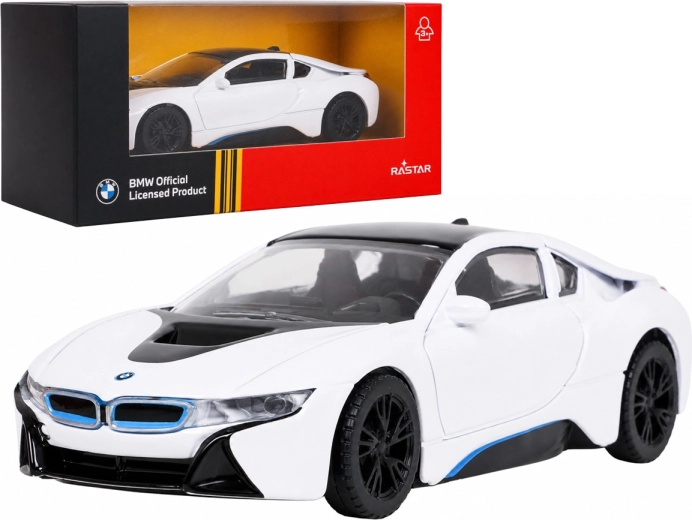 Metallmodell BMW i8 Rastar im Maßstab 1:43 – Weiß