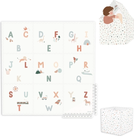 Spielmatte und Aufbewahrungsbox 2-in-1 Play&Go EEVAA alphabet