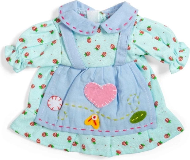 Bigjigs Toys blaues Kleid mit Erdbeeren für eine Puppe (28 cm)