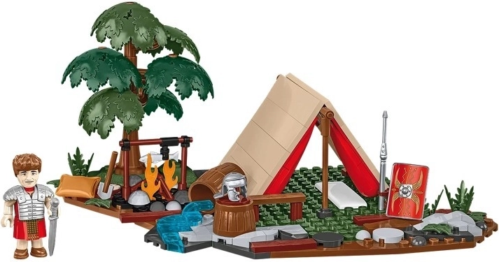Authentisches Mini-Diorama eines römischen Lagers