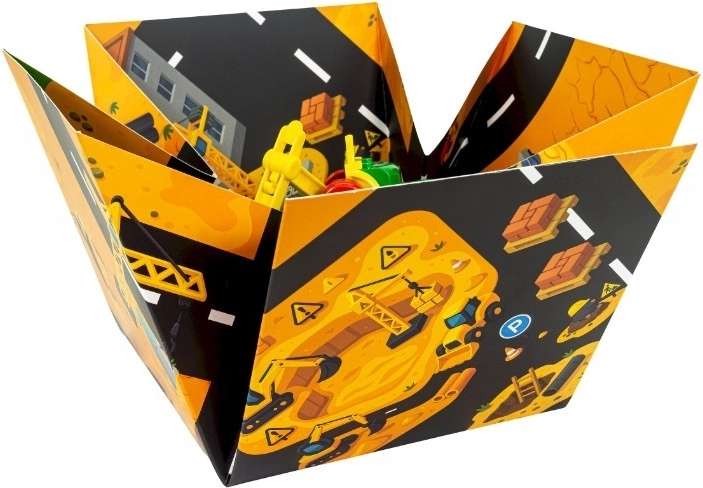 Eine Box, die sich in eine Spielunterlage verwandelt