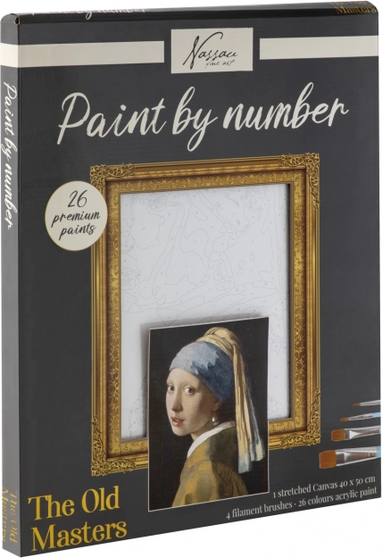 Malen nach Zahlen – Das Mädchen mit dem Perlenohrring 40 × 50 cm