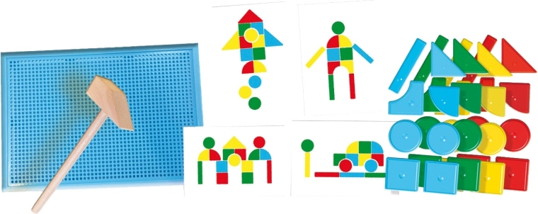 Bunte geometrische Formen für Mosaike und Bilder