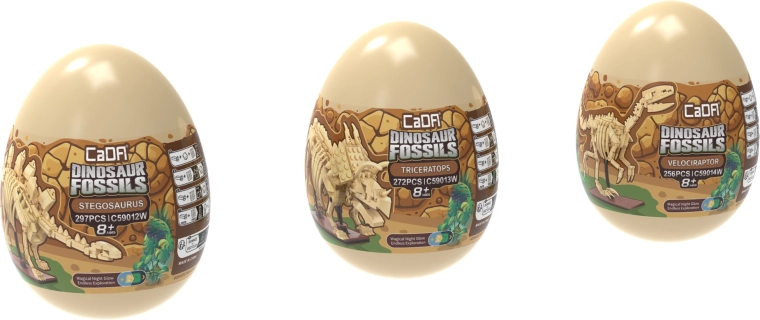 Drei Dinosaurier in einer Kollektion