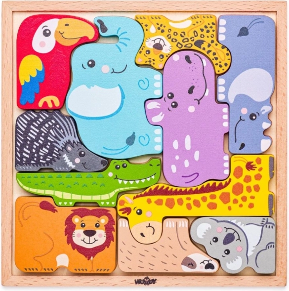 Holzpuzzle Exotische Tiere
