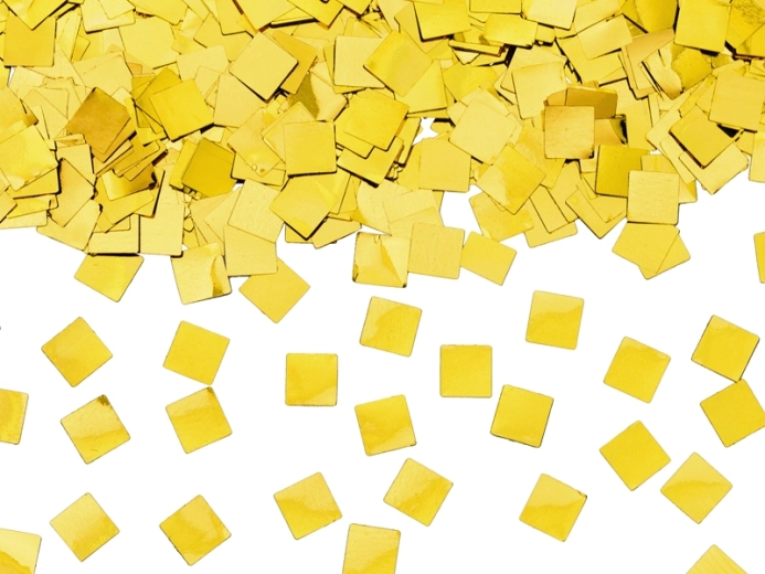 Goldenes Metallic-Konfetti für einen glitzernden Effekt