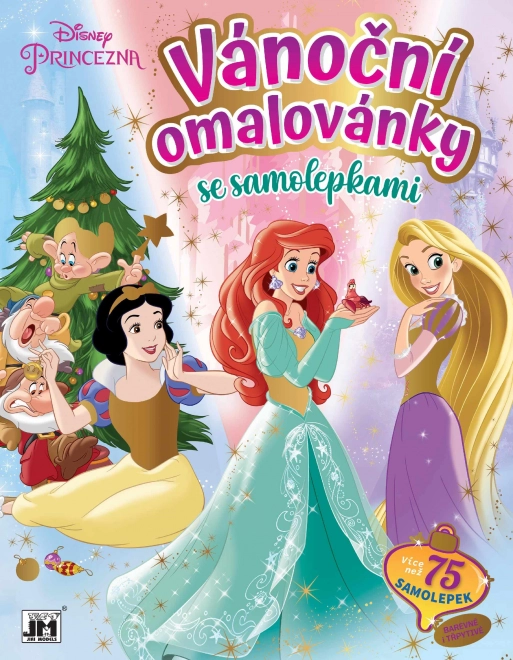 Weihnachtliches Malbuch mit Aufklebern DISNEY Prinzessinnen