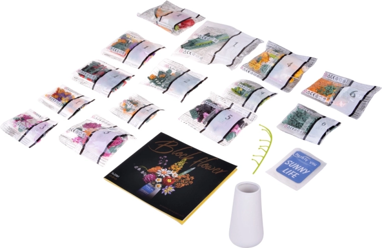 1070 Teile für ein üppiges und farbenfrohes Bouquet