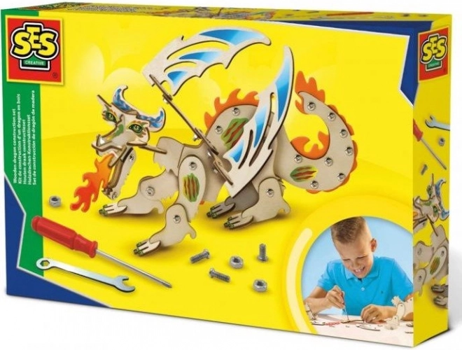 SES Creative Holzdrache bauen – Konstruktionsset für Kinder