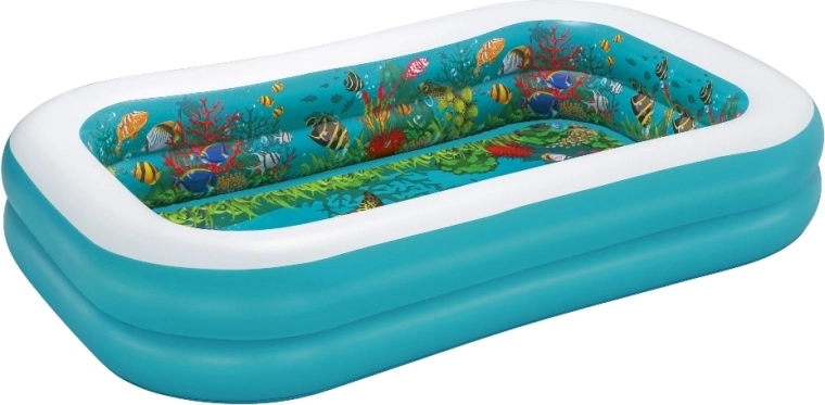 Aufblasbares Planschbecken 3D-Unterwasserwelt 262 × 175 × 51 cm BESTWAY