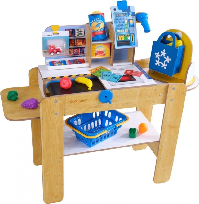 Holze Self-Checkout-Kasse KIDKRAFT mit beweglichem Band