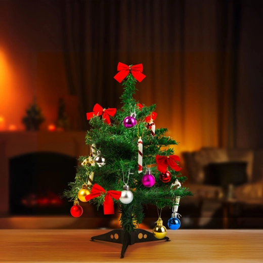 Künstlicher Weihnachtsbaum mit Dekoration 40 cm