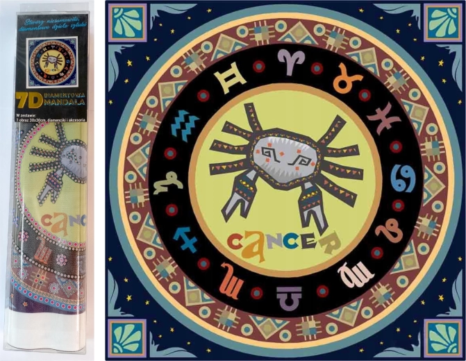 Norimpex Diamant Malerei 7D Sternzeichen Krebs 30x30 cm