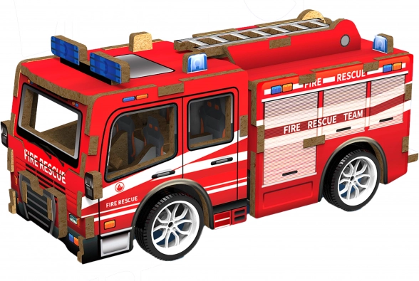 3D Puzzle Holz-Feuerwehrauto 12 cm
